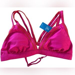 NWT Cupshe Cacique Fuchsia and Orange swim top